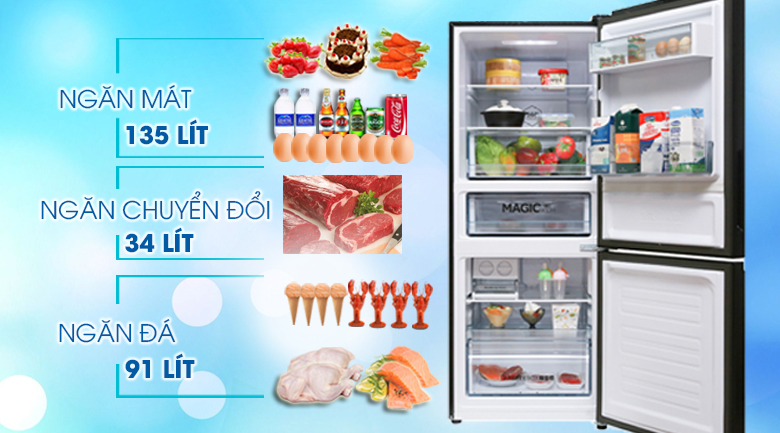 Tủ lạnh Aqua Inverter 260 lít AQR-I298EB BS - 17