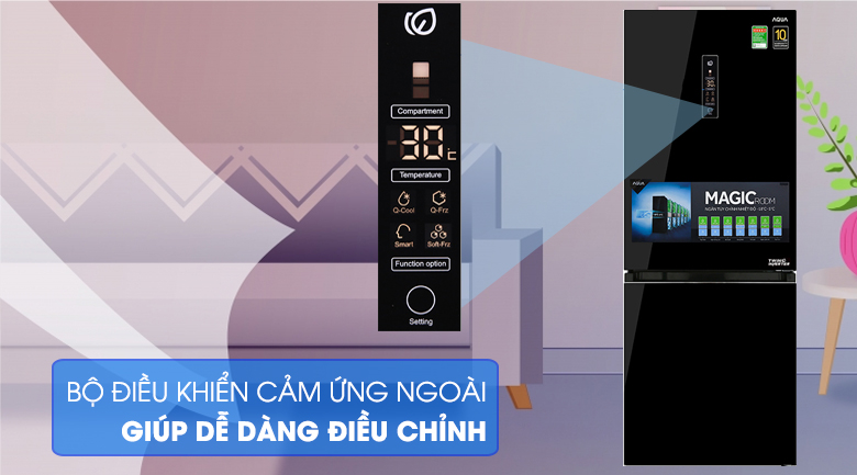 Tủ lạnh Aqua Inverter 260 lít AQR-IG298EB GB