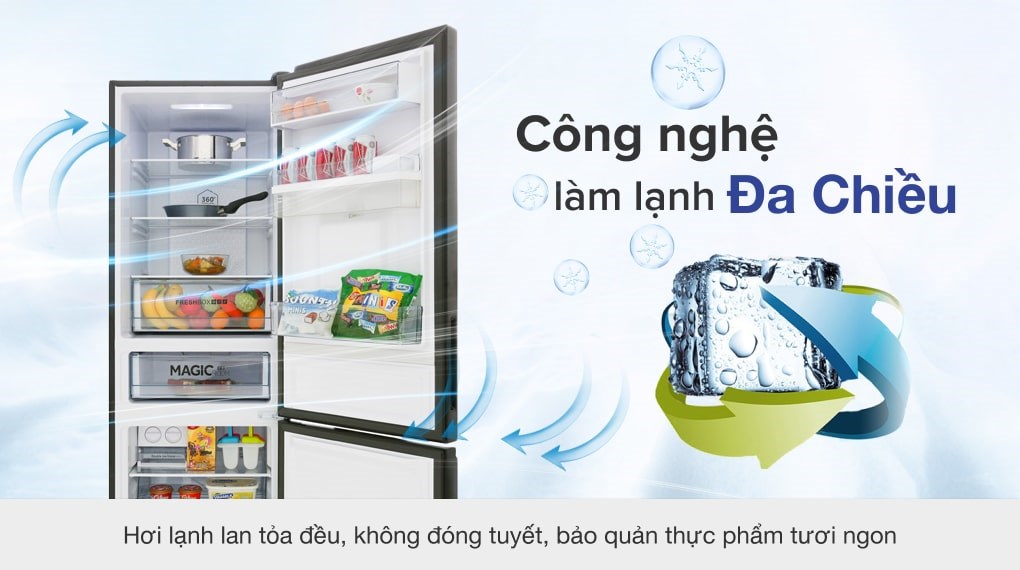 Tủ lạnh Aqua Inverter 320 lít AQR-IW378EB BS
