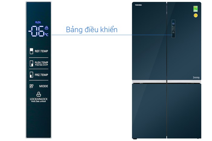 Tủ lạnh Toshiba Inverter 622 lít GR-RF646WE-PGV(24) Màu Xanh Navy