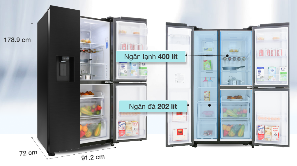 Tủ lạnh Samsung Inverter 602 lít RS65R5691B4/SV