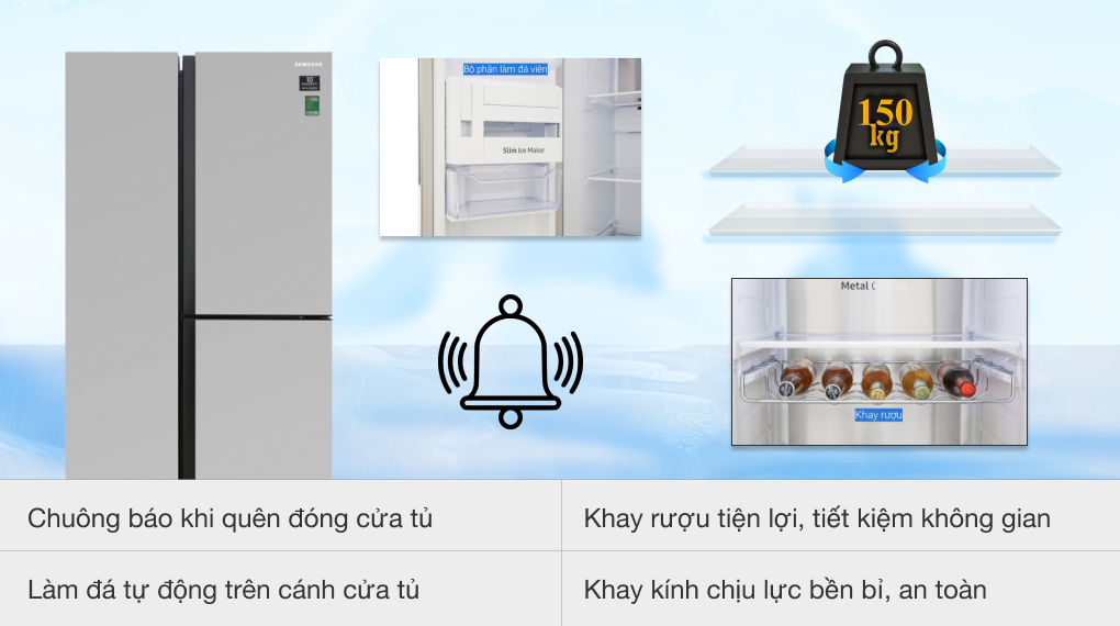 Tủ lạnh Samsung Inverter 634 lít RS63R5571SL/SV