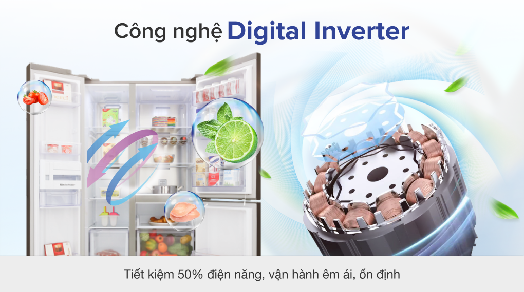 Tủ lạnh Samsung Inverter 634 lít RS63R5571SL/SV