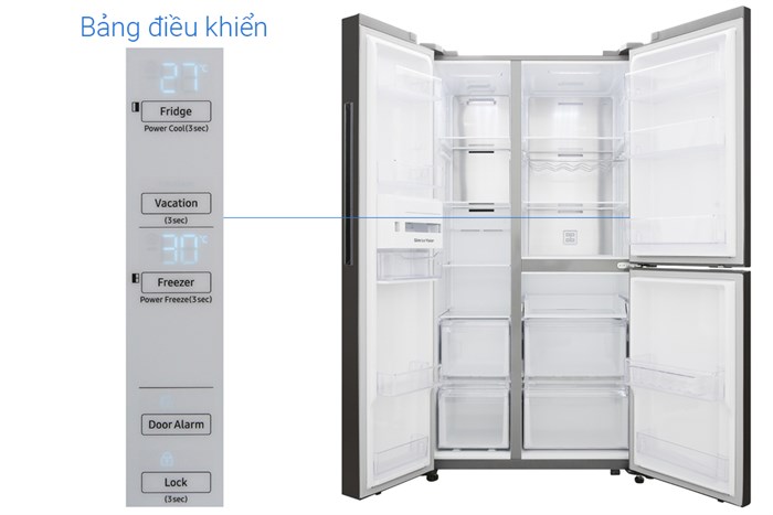 Tủ lạnh Samsung Inverter 634 lít RS63R5571SL/SV Màu Bạc