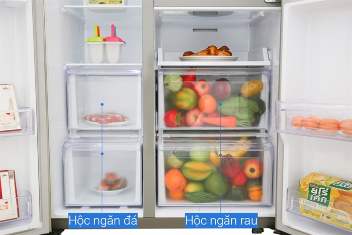 Tủ lạnh Samsung Inverter 634 lít RS63R5571SL/SV Màu Bạc