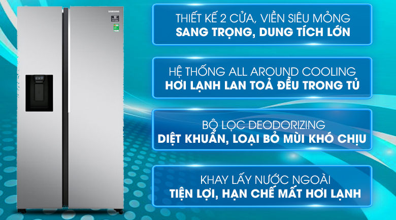 Tủ lạnh Samsung Inverter 617 lít RS64R5101SL/SV