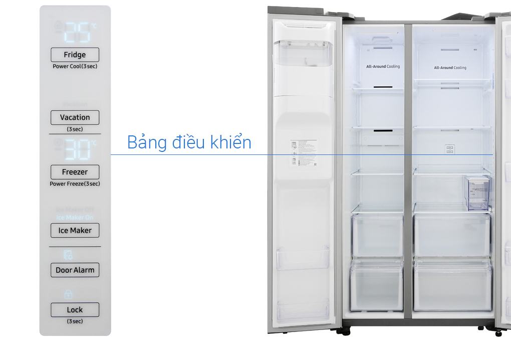 Tủ lạnh Samsung Inverter 617 lít RS64R5101SL/SV Màu Bạc