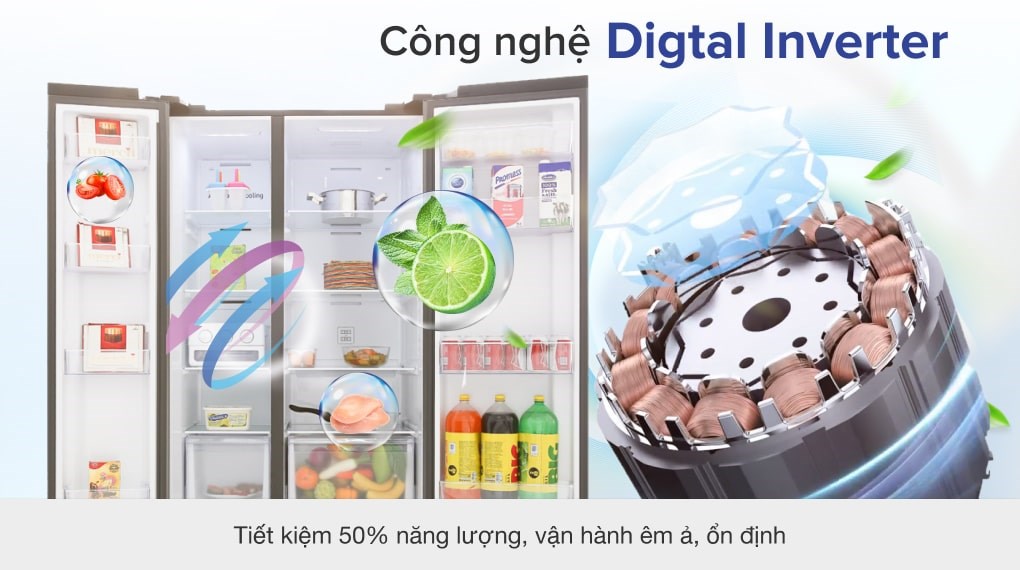 Tủ lạnh Samsung Inverter 655 lít Side By Side RS62R5001B4/SV - 16