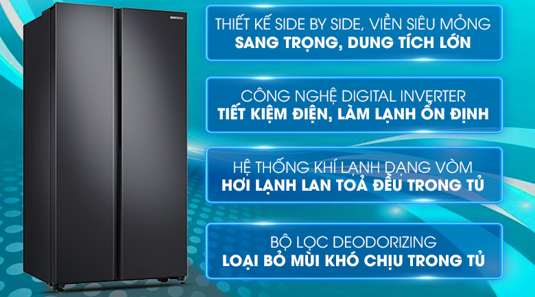 Tủ lạnh Samsung Inverter 655 lít Side By Side RS62R5001B4/SV - 11