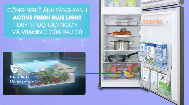 Active Fresh Blue Light - Tá»§ láº¡nh Beko Inverter 188 lÃ­t RDNT200I50VWB