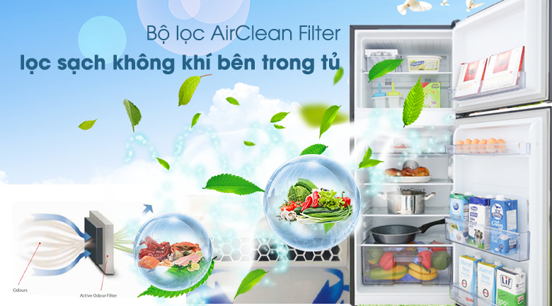 Tủ lạnh Beko Inverter 188 lít RDNT200I50VWB - Bộ lọc AirClean Filter 