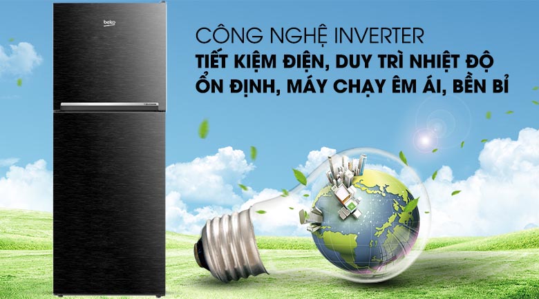 Công nghệ Inverter - Tủ lạnh Beko Inverter 188 lít RDNT200I50VWB