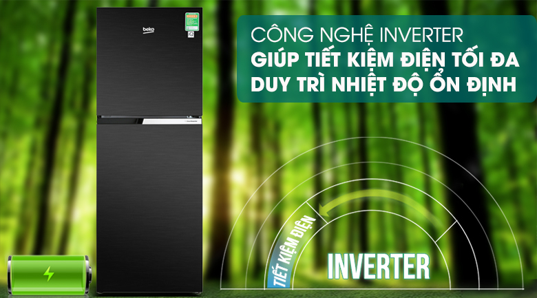 Công nghệ Inverter - Tủ lạnh Beko Inverter 210 lít RDNT231I50VWB