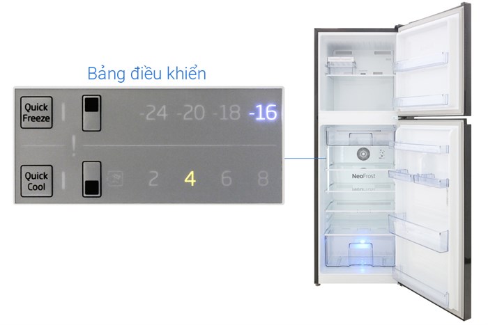 Tủ lạnh Beko Inverter 230 lít RDNT251I50VWB Màu Đen