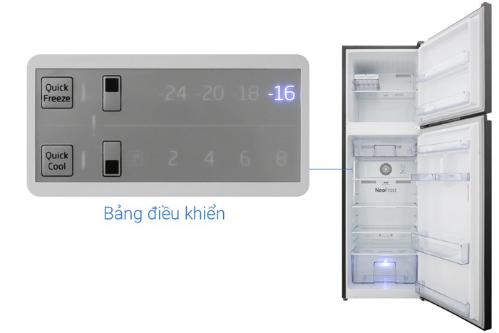 Tủ lạnh Beko Inverter 250 lít RDNT271I50VWB Màu Đen