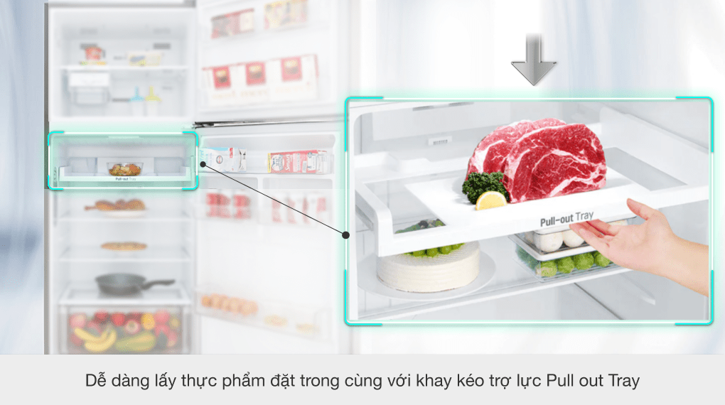 Tủ lạnh LG Inverter 393 lít GN-M422PS - 14