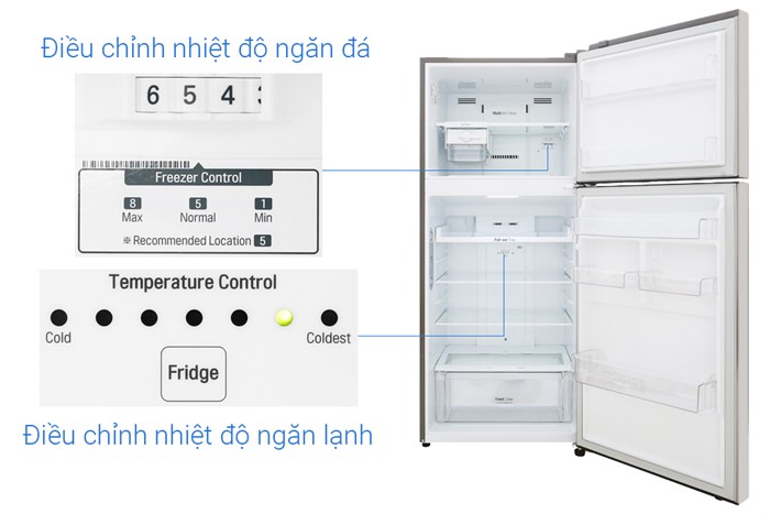 Tủ lạnh LG Inverter 393 lít GN-M422PS Màu Bạc
