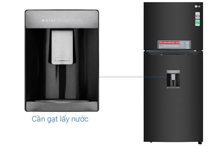 Tủ lạnh LG Inverter 393 lít GN-D422BL Màu Đen