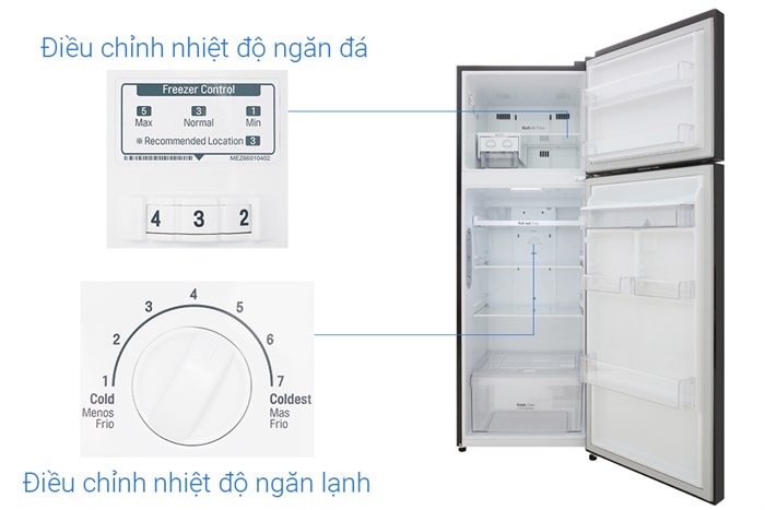 Tủ lạnh LG Inverter 315 lít GN-D315BL Màu Đen