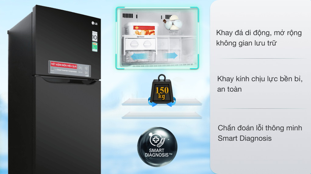 Tủ lạnh LG Inverter 315 lít GN-M315BL - 19