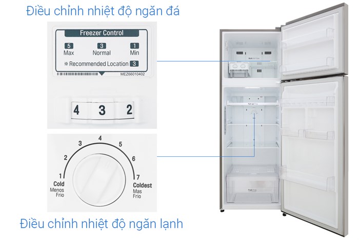 Tủ lạnh LG Inverter 315 lít GN-M315PS Màu Bạc