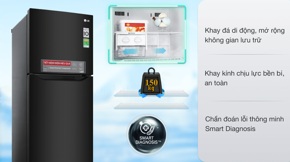 Tủ lạnh LG Inverter 255 lít GN-M255BL - 18