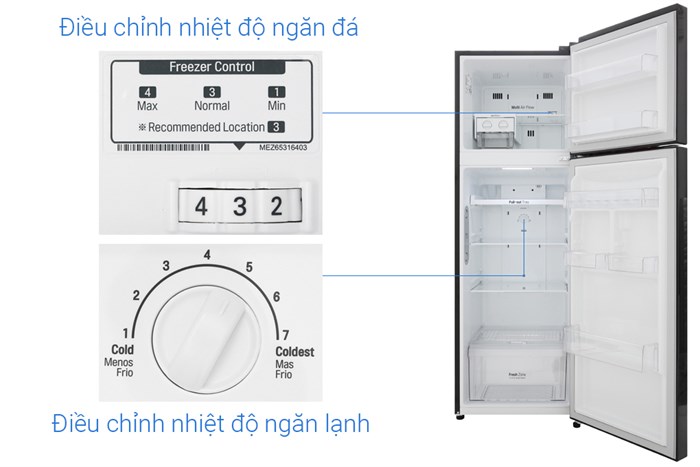 Tủ lạnh LG Inverter 255 lít GN-M255BL Màu Đen