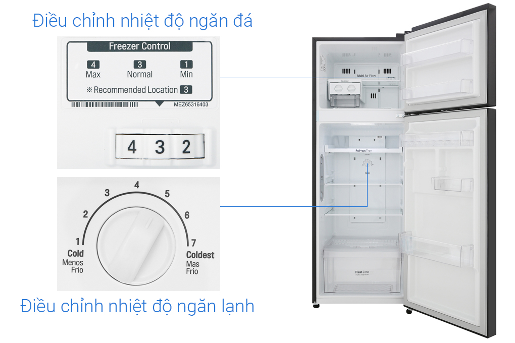 Tủ lạnh LG Inverter 209 lít GN-M208BL Màu Đen