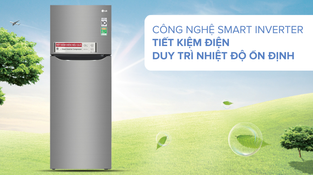 Tủ lạnh LG Inverter 209 lít GN-M208PS - Công nghệ Smart Inverter