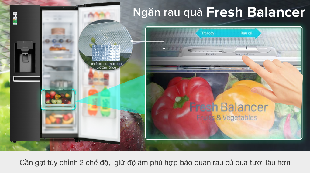 Tủ lạnh LG Inverter 601 lít Side By Side InstaView Door-in-Door GR-X247MC