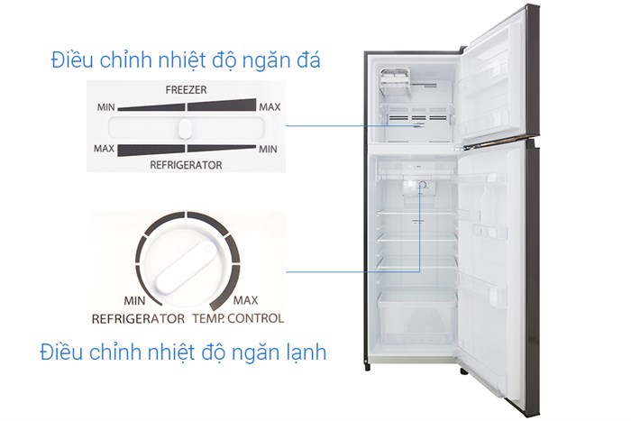 Tủ lạnh Toshiba Inverter 253 lít GR-B31VU SK Màu Xám đậm