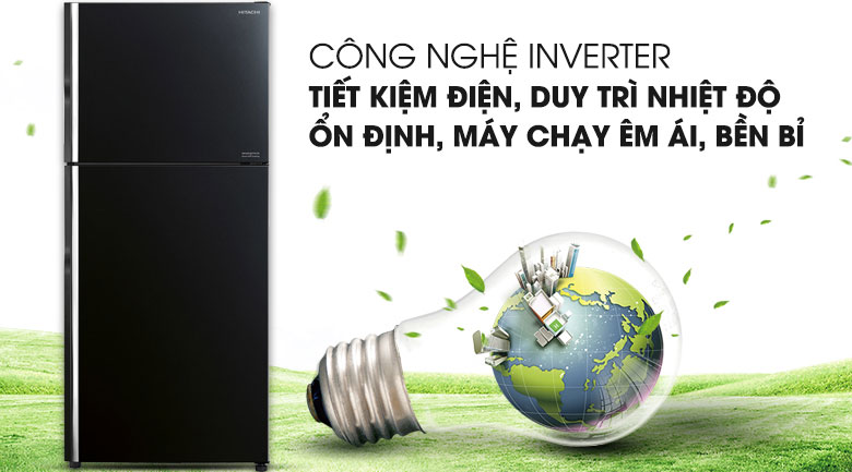 Công nghệ Inverter - Tủ lạnh Hitachi Inverter 366 lít R-FG480PGV8 GBK