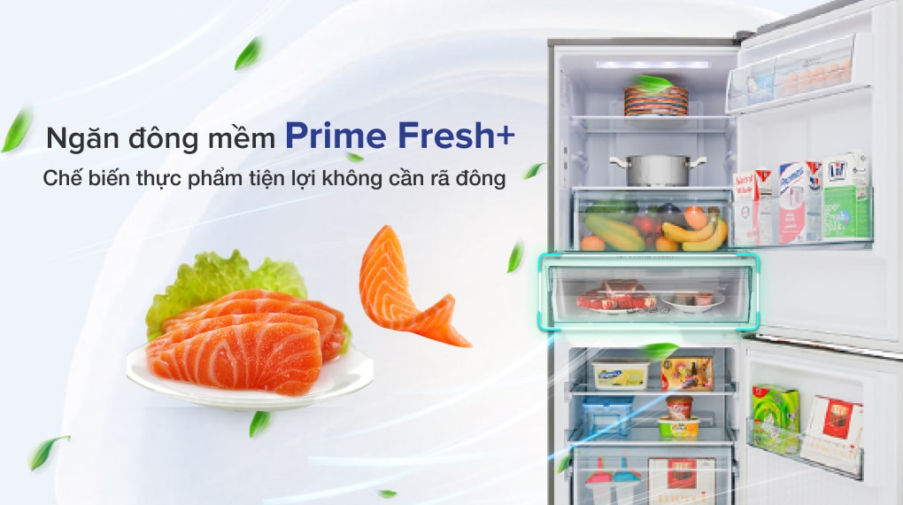 Tủ lạnh Panasonic Inverter 255 lít NR-BV280QSVN - Ngăn cấp đông mềm thế hệ mới Prime Fresh+