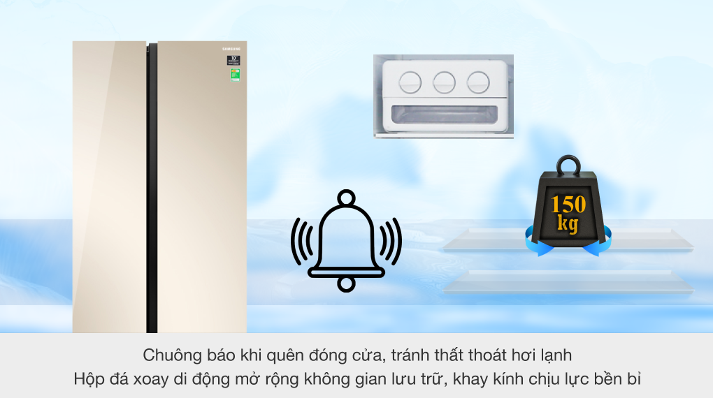 Tủ lạnh Samsung Inverter 655 lít RS62R50014G/SV