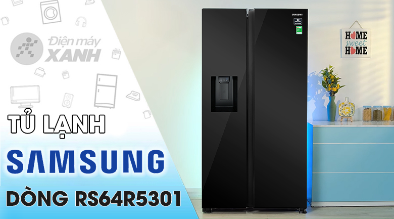 Tủ lạnh Samsung Inverter 635 lít Side By Side RS64R53012C/SV