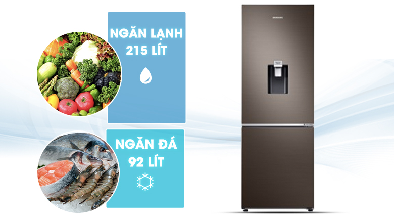 Tổng dung tích tủ lạnh lên đến 307 lít - Tủ lạnh Samsung Inverter 307 lít RB30N4170DX/SV