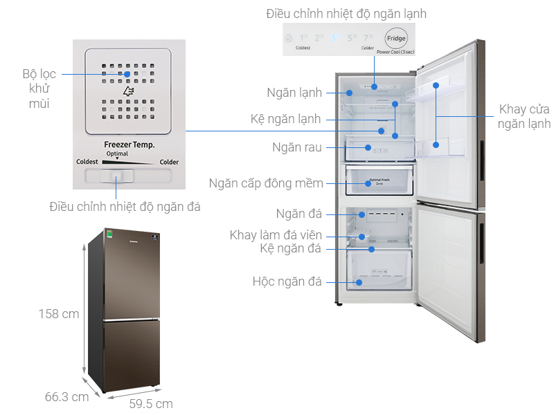 Thông số kỹ thuật Tủ lạnh Samsung Inverter 276 lít RB27N4010DX/SV