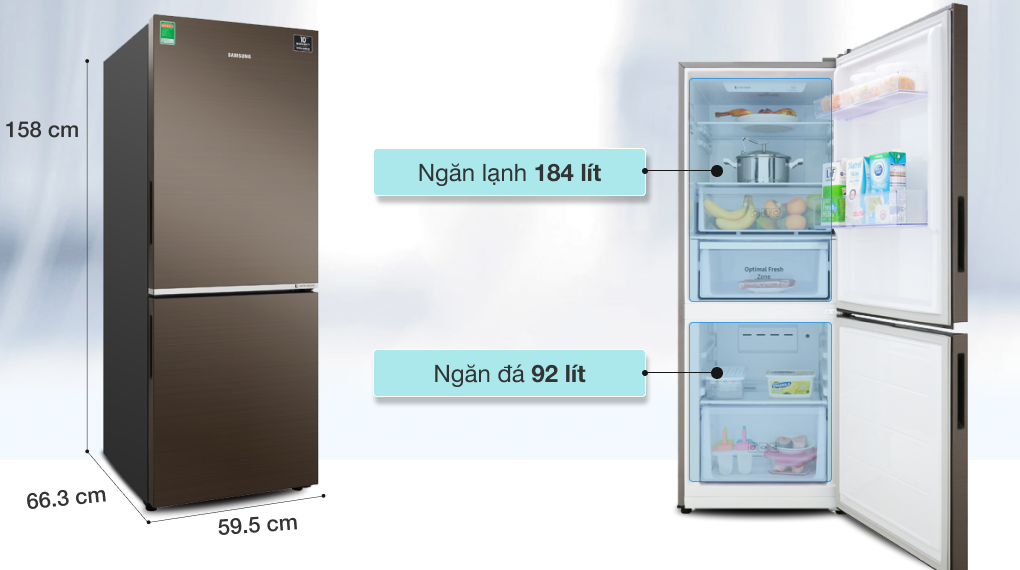 Tủ lạnh Samsung Inverter 276 lít RB27N4010DX/SV