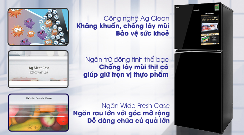 Tủ lạnh Panasonic Inverter 326 lít NR-BL351GKVN