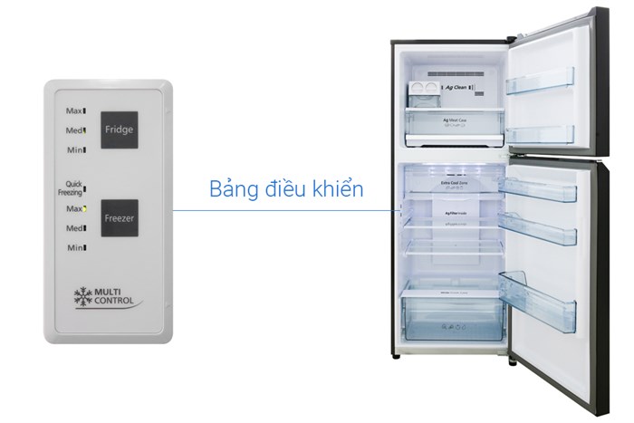 Tủ lạnh Panasonic Inverter 326 lít NR-BL351GKVN Màu Đen