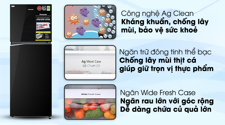 Tủ lạnh Panasonic Inverter 366 lít NR-BL381GKVN