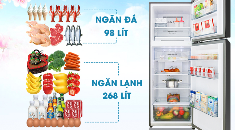 Tủ lạnh Panasonic Inverter 366 lít NR-BL381GKVN