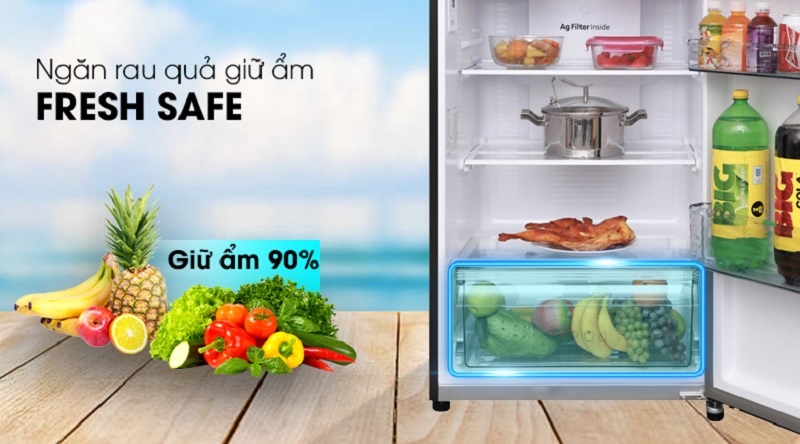 Ngăn Wide Fresh Safe - Tủ lạnh Panasonic Inverter 366 lít NR-BL381GKVN