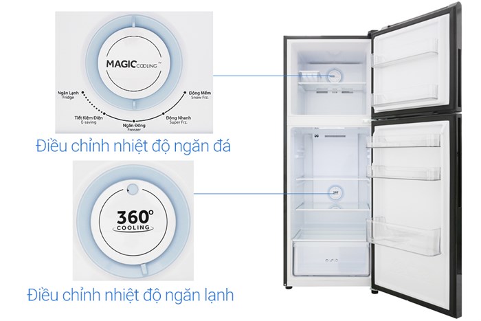 Tủ lạnh Aqua Inverter 235 lít AQR-T249MA PB Màu Đen