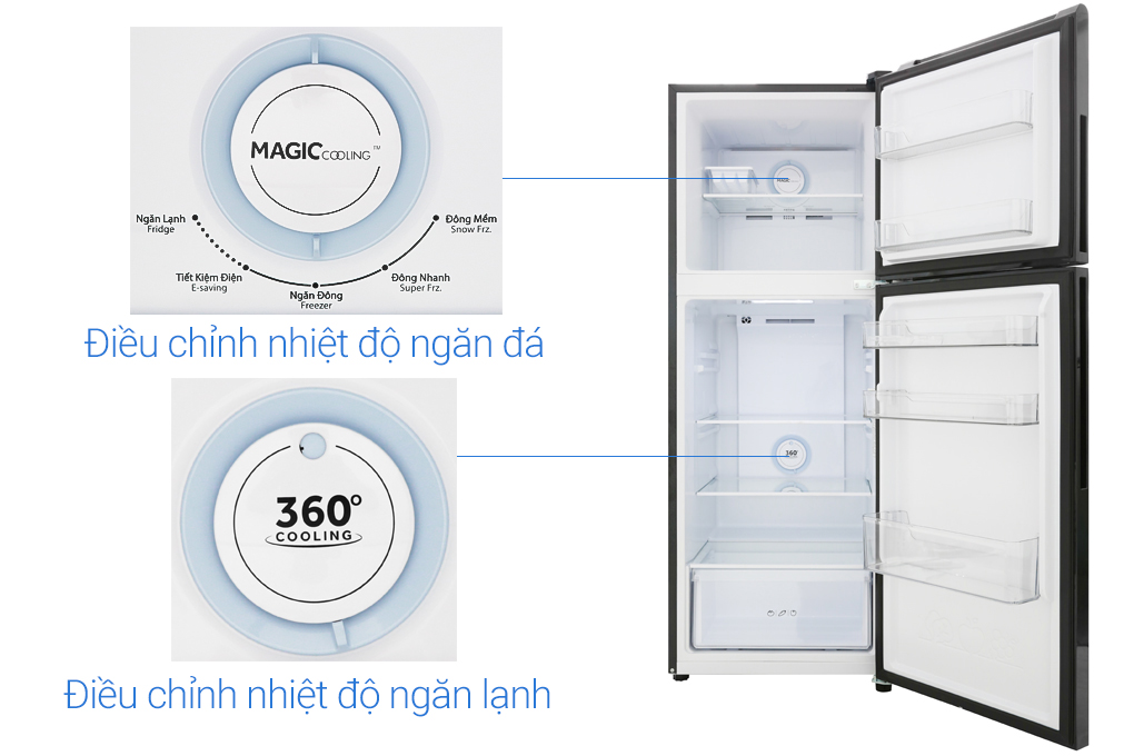 Tủ lạnh Aqua Inverter 235 lít AQR-T249MA PB Màu Đen