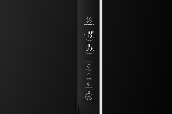 Tủ lạnh Aqua Inverter 602 lít Side By Side AQR-IG696FS GB Màu Đen