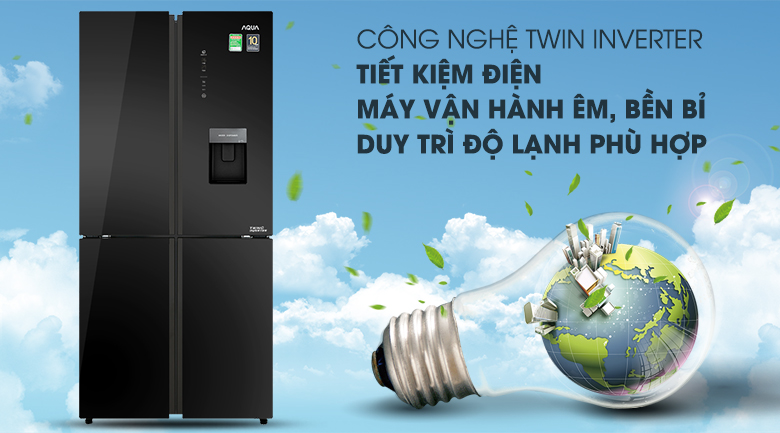 Tủ lạnh Aqua Inverter 456 lít Multi Door AQR-IGW525EM GB - 15