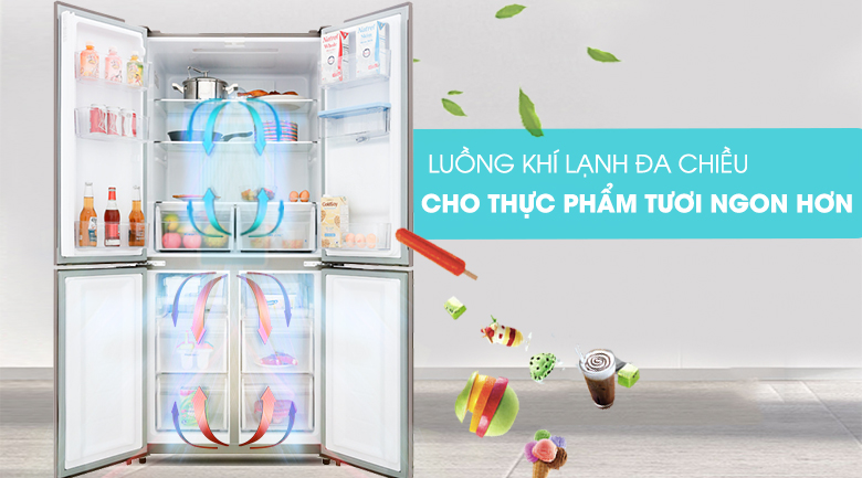 Tủ lạnh Aqua Inverter 456 lít Multi Door AQR-IGW525EM GB - 17