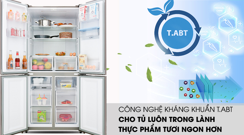 Tủ lạnh Aqua Inverter 456 lít Multi Door AQR-IGW525EM GB - 16