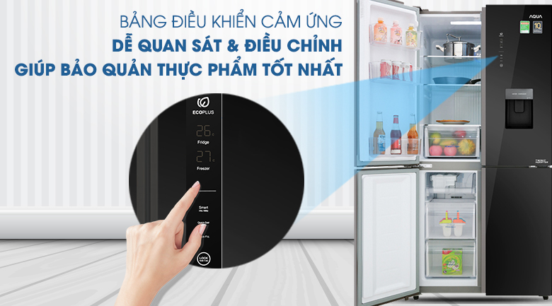Tủ lạnh Aqua Inverter 456 lít Multi Door AQR-IGW525EM GB - 21